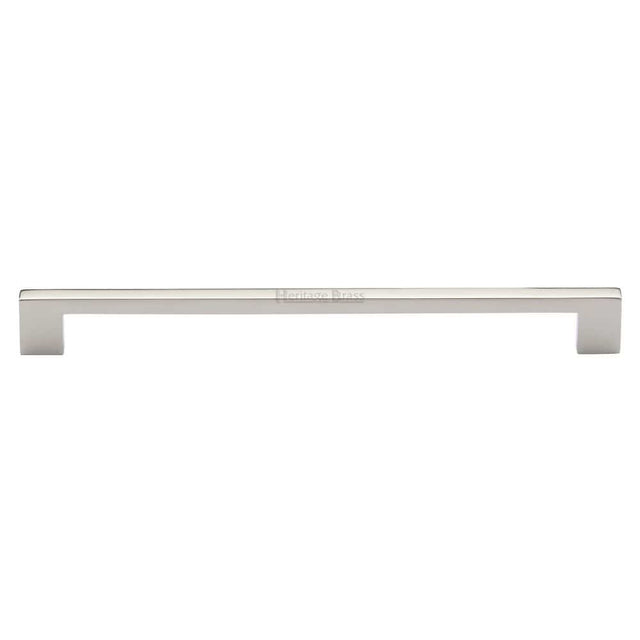 Heritage Brass Cabinet Hardware Polished Nickel / Cabinet Pull Handles / 256mm c/c Heritage Brass - Cabinet Pull Metro Design 256mm CTC Polished Nickel Finish