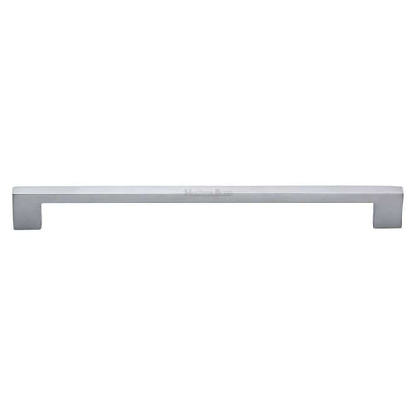 Heritage Brass Cabinet Hardware Satin Chrome / Cabinet Pull Handles / 256mm c/c Heritage Brass - Cabinet Pull Metro Design 256mm CTC Satin Chrome Finish