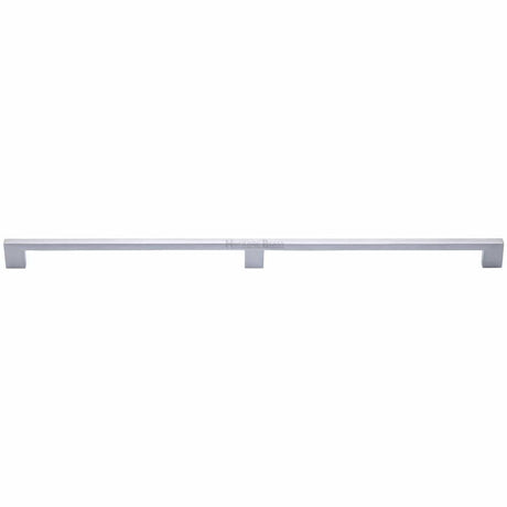 Heritage Brass Cabinet Hardware Satin Chrome / Cabinet Pull Handles / 480mm c/c Heritage Brass - Cabinet Pull Metro Design 480mm CTC Satin Chrome Finish