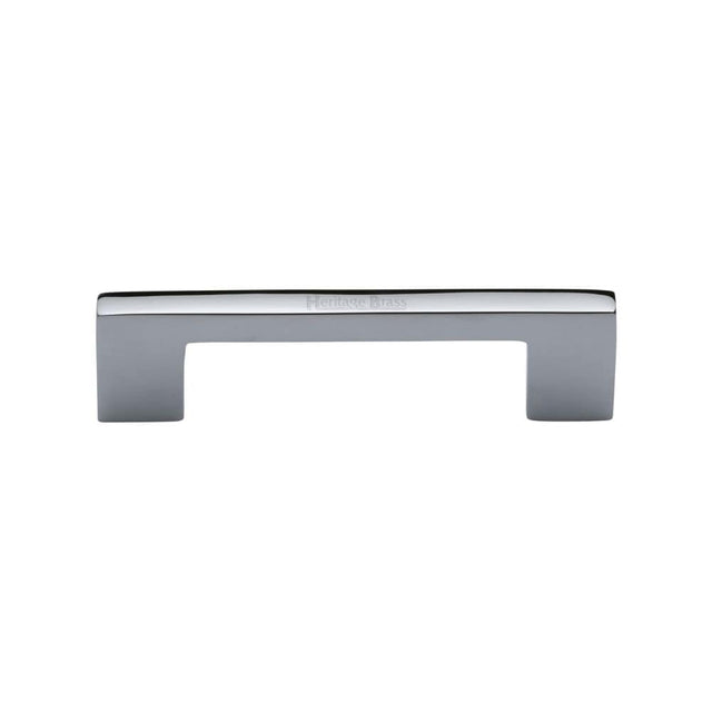 Heritage Brass Cabinet Hardware Polished Chrome / Cabinet Pull Handles / 96mm c/c Heritage Brass - Cabinet Pull Metro Design 96mm CTC Polished Chrome Finish