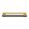 Heritage Brass Cabinet Hardware Matt Bronze/Satin Brass / Cabinet Pull Handles / 160mm c/c Heritage Brass - Cabinet Pull Metro Design with Plate 160mm CTC Matt Bronze/Satin