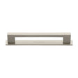 Heritage Brass Cabinet Hardware Satin Nickel / Cabinet Pull Handles / 160mm c/c Heritage Brass - Cabinet Pull Metro Design with Plate 160mm CTC Satin Nickel Fini
