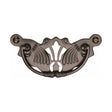Heritage Brass Cabinet Hardware Matt Bronze / Cabinet Drop Pulls / 78mm c/c Heritage Brass - Cabinet Pull Ornate Plate Design Matt Bronze Finish
