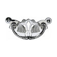 Heritage Brass Cabinet Hardware Polished Chrome / Cabinet Drop Pulls / 78mm c/c Heritage Brass - Cabinet Pull Ornate Plate Design Polished Chrome Finish