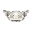 Heritage Brass Cabinet Hardware Satin Nickel / Cabinet Drop Pulls / 78mm c/c Heritage Brass - Cabinet Pull Ornate Plate Design Satin Nickel Finish