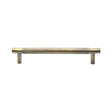 Heritage Brass Cabinet Hardware Antique Brass / Cabinet Pull Handles / 128mm c/c Heritage Brass - Cabinet Pull Partial Knurled Design 128mm CTC Antique Brass Finish