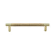 Heritage Brass Cabinet Hardware Polished Brass / Cabinet Pull Handles / 128mm c/c Heritage Brass - Cabinet Pull Partial Knurled Design 128mm CTC Polished Brass Finish