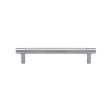 Heritage Brass Cabinet Hardware Polished Chrome / Cabinet Pull Handles / 128mm c/c Heritage Brass - Cabinet Pull Partial Knurled Design 128mm CTC Polished Chrome Finis