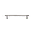 Heritage Brass Cabinet Hardware Polished Nickel / Cabinet Pull Handles / 128mm c/c Heritage Brass - Cabinet Pull Partial Knurled Design 128mm CTC Polished Nickel Finis