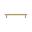 Heritage Brass Cabinet Hardware Satin Brass / Cabinet Pull Handles / 128mm c/c Heritage Brass - Cabinet Pull Partial Knurled Design 128mm CTC Satin Brass Finish