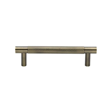 Heritage Brass Cabinet Hardware Antique Brass / Cabinet Pull Handles / 96mm c/c Heritage Brass - Cabinet Pull Partial Knurled Design 96mm CTC Antique Brass Finish