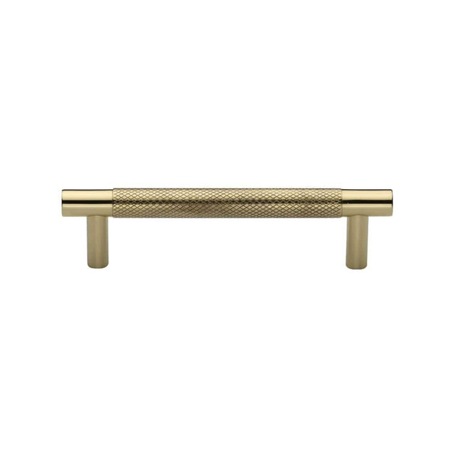 Heritage Brass Cabinet Hardware Polished Brass / Cabinet Pull Handles / 96mm c/c Heritage Brass - Cabinet Pull Partial Knurled Design 96mm CTC Polished Brass Finish