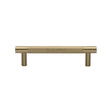 Heritage Brass Cabinet Hardware Satin Brass / Cabinet Pull Handles / 96mm c/c Heritage Brass - Cabinet Pull Partial Knurled Design 96mm CTC Satin Brass Finish
