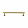 Heritage Brass Cabinet Hardware Polished Brass / Cabinet Pull Handles / 160mm c/c Heritage Brass - Cabinet Pull Partial Knurled Design with Rose 160mm CTC Polished Br