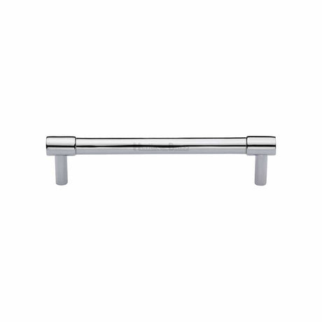 Heritage Brass Cabinet Hardware Polished Chrome / Cabinet Pull Handles / 128mm c/c Heritage Brass - Cabinet Pull Phoenix Design 128mm CTC Polished Chrome Finish