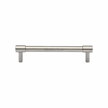 Heritage Brass Cabinet Hardware Polished Nickel / Cabinet Pull Handles / 128mm c/c Heritage Brass - Cabinet Pull Phoenix Design 128mm CTC Polished Nickel Finish