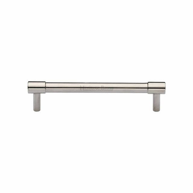 Heritage Brass Cabinet Hardware Polished Nickel / Cabinet Pull Handles / 128mm c/c Heritage Brass - Cabinet Pull Phoenix Design 128mm CTC Polished Nickel Finish