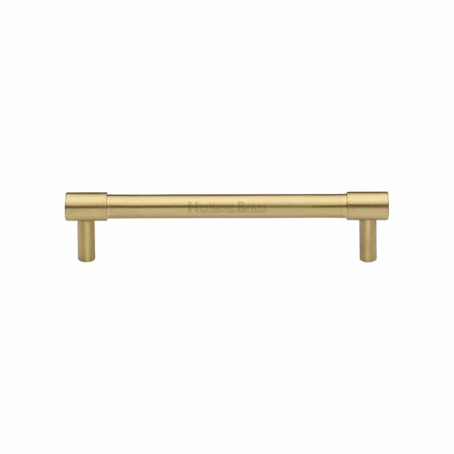 Heritage Brass Cabinet Hardware Satin Brass / Cabinet Pull Handles / 128mm c/c Heritage Brass - Cabinet Pull Phoenix Design 128mm CTC Satin Brass Finish