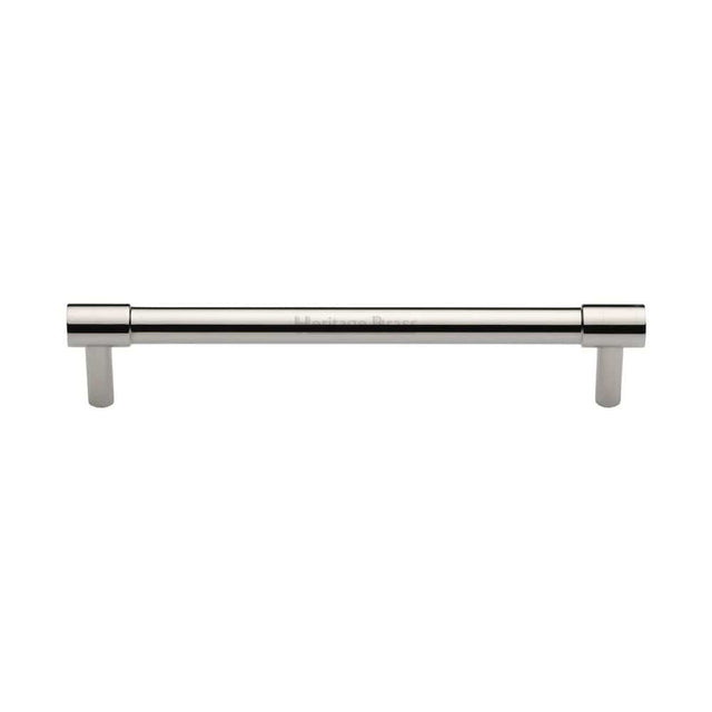 Heritage Brass Cabinet Hardware Polished Nickel / Cabinet Pull Handles / 160mm c/c Heritage Brass - Cabinet Pull Phoenix Design 160mm CTC Polished Nickel Finish