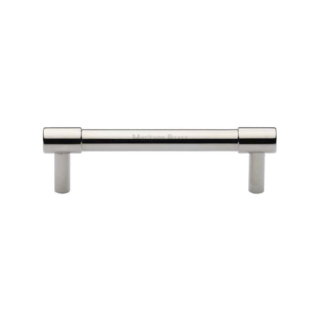 Heritage Brass Cabinet Hardware Polished Nickel / Cabinet Pull Handles / 96mm c/c Heritage Brass - Cabinet Pull Phoenix Design 96mm CTC Polished Nickel Finish