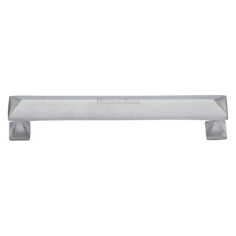 Heritage Brass Cabinet Hardware Satin Chrome / Cabinet Pull Handles / 152mm c/c Heritage Brass - Cabinet Pull Pyramid Design 152mm CTC Satin Chrome Finish