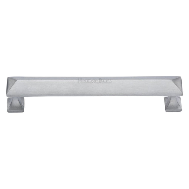 Heritage Brass Cabinet Hardware Satin Chrome / Cabinet Pull Handles / 152mm c/c Heritage Brass - Cabinet Pull Pyramid Design 152mm CTC Satin Chrome Finish