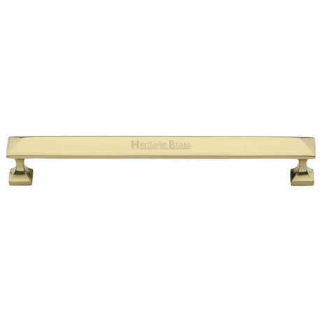 Heritage Brass Cabinet Hardware Polished Brass / Cabinet Pull Handles / 203mm c/c Heritage Brass - Cabinet Pull Pyramid Design 203mm CTC Polished Brass Finish