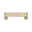 Heritage Brass Cabinet Hardware Satin Brass / Cabinet Pull Handles / 96mm c/c Heritage Brass - Cabinet Pull Pyramid Design 96mm CTC Satin Brass Finish