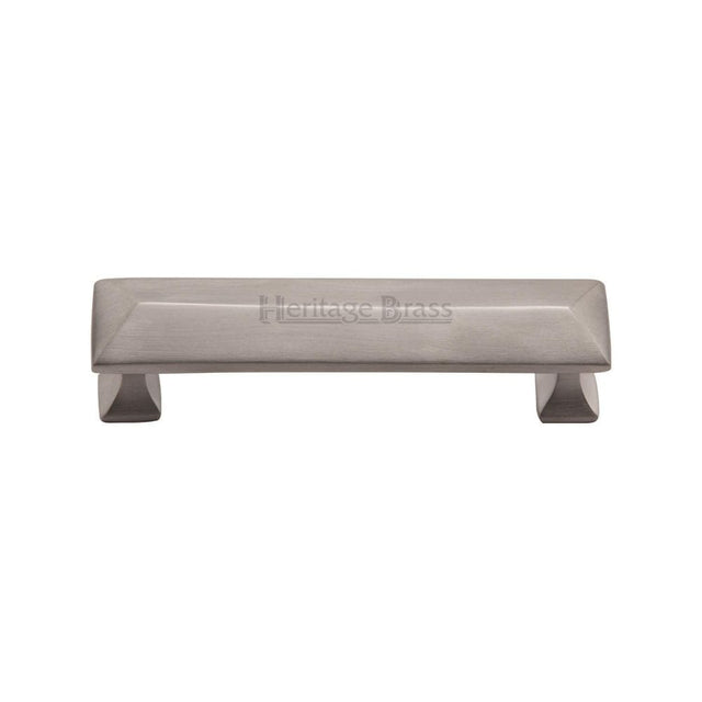 Heritage Brass Cabinet Hardware Satin Chrome / Cabinet Pull Handles / 96mm c/c Heritage Brass - Cabinet Pull Pyramid Design 96mm CTC Satin Chrome Finish