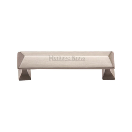 Heritage Brass Cabinet Hardware Satin Nickel / Cabinet Pull Handles / 96mm c/c Heritage Brass - Cabinet Pull Pyramid Design 96mm CTC Satin Nickel Finish