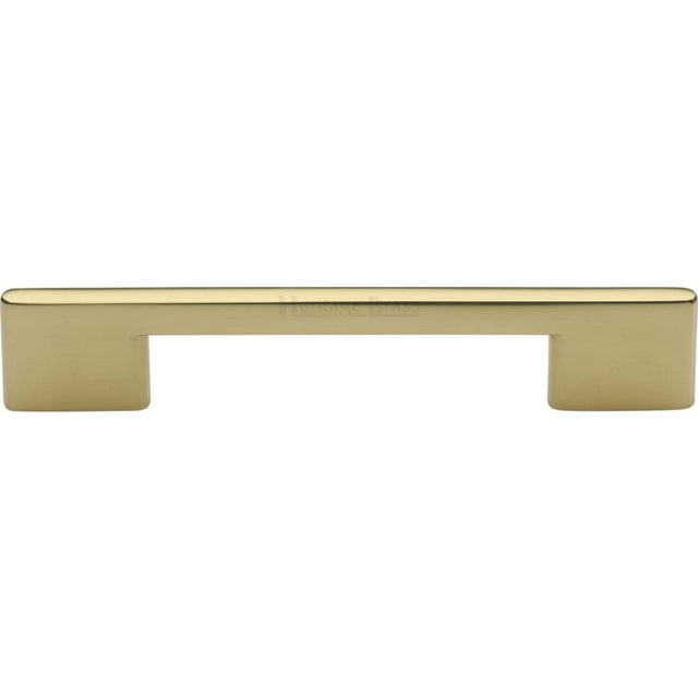 Heritage Brass Cabinet Hardware Polished Brass / Cabinet Pull Handles / 128mm c/c Heritage Brass - Cabinet Pull Slim Metro Design 128mm CTC Polished Brass Finish