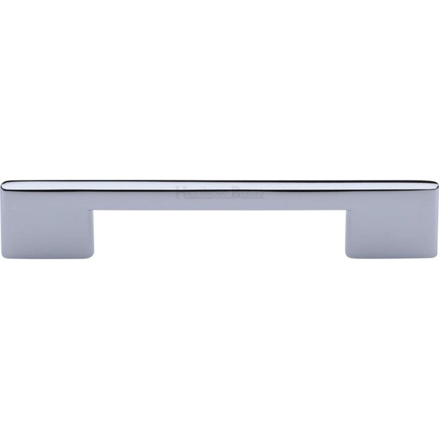 Heritage Brass Cabinet Hardware Polished Chrome / Cabinet Pull Handles / 128mm c/c Heritage Brass - Cabinet Pull Slim Metro Design 128mm CTC Polished Chrome Finish