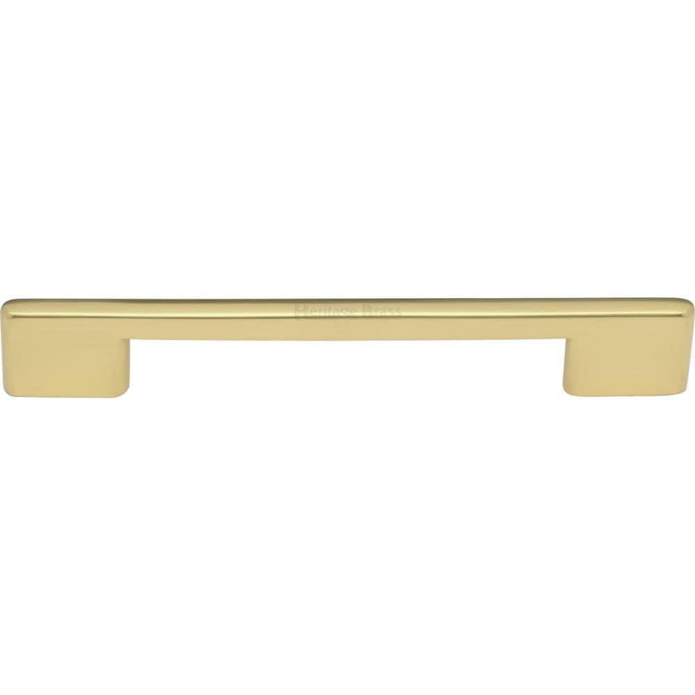 Heritage Brass Cabinet Hardware Polished Brass / Cabinet Pull Handles / 160mm c/c Heritage Brass - Cabinet Pull Slim Metro Design 160mm CTC Polished Brass Finish