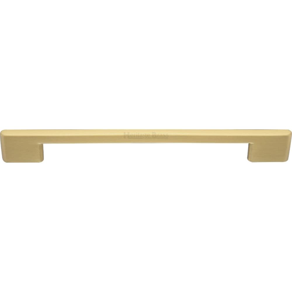 Heritage Brass Cabinet Hardware Satin Brass / Cabinet Pull Handles / 192mm c/c Heritage Brass - Cabinet Pull Slim Metro Design 192mm CTC Satin Brass Finish