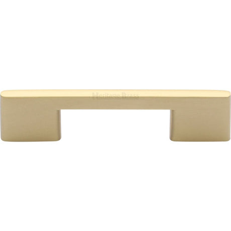 Heritage Brass Cabinet Hardware Satin Brass / Cabinet Pull Handles / 96mm c/c Heritage Brass - Cabinet Pull Slim Metro Design 96mm CTC Satin Brass Finish