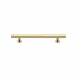 Heritage Brass Cabinet Hardware Polished Brass / Cabinet Pull Handles / 128mm c/c Heritage Brass - Cabinet Pull Square Design 128mm CTC Polished Brass Finish