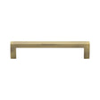 Heritage Brass Cabinet Hardware Antique Brass / Cabinet Pull Handles / 128mm c/c Heritage Brass - Cabinet Pull Square Metro Design 128mm CTC Antique Brass Finish
