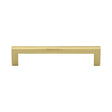 Heritage Brass Cabinet Hardware Polished Brass / Cabinet Pull Handles / 128mm c/c Heritage Brass - Cabinet Pull Square Metro Design 128mm CTC Polished Brass Finish