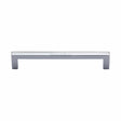 Heritage Brass Cabinet Hardware Polished Chrome / Cabinet Pull Handles / 160mm c/c Heritage Brass - Cabinet Pull Square Metro Design 160mm CTC Polished Chrome Finish