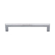 Heritage Brass Cabinet Hardware Satin Chrome / Cabinet Pull Handles / 160mm c/c Heritage Brass - Cabinet Pull Square Metro Design 160mm CTC Satin Chrome Finish