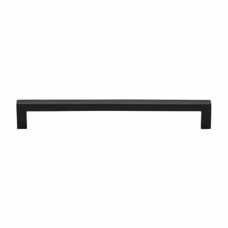 Heritage Brass Cabinet Hardware Matt Black / Cabinet Pull Handles / 192mm c/c Heritage Brass - Cabinet Pull Square Metro Design 192mm CTC Matt Black Finish