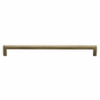 Heritage Brass Cabinet Hardware Antique Brass / Cabinet Pull Handles / 256mm c/c Heritage Brass - Cabinet Pull Square Metro Design 256mm CTC Antique Brass Finish