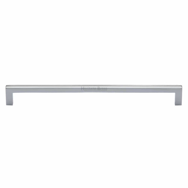 Heritage Brass Cabinet Hardware Polished Chrome / Cabinet Pull Handles / 256mm c/c Heritage Brass - Cabinet Pull Square Metro Design 256mm CTC Polished Chrome Finish