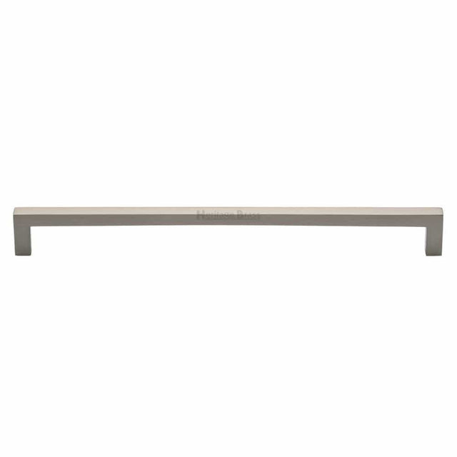 Heritage Brass Cabinet Hardware Satin Nickel / Cabinet Pull Handles / 256mm c/c Heritage Brass - Cabinet Pull Square Metro Design 256mm CTC Satin Nickel Finish