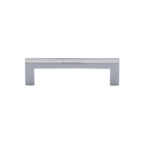 Heritage Brass Cabinet Hardware Polished Chrome / Cabinet Pull Handles / 96mm c/c Heritage Brass - Cabinet Pull Square Metro Design 96mm CTC Polished Chrome Finish