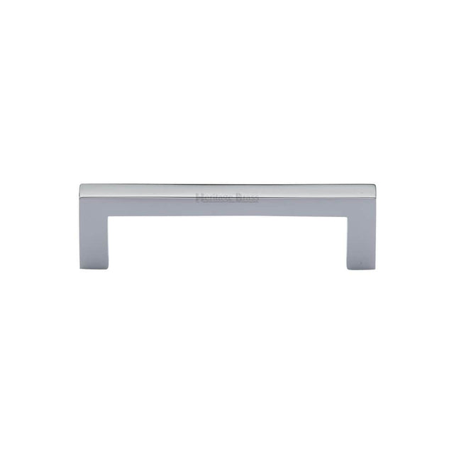 Heritage Brass Cabinet Hardware Polished Chrome / Cabinet Pull Handles / 96mm c/c Heritage Brass - Cabinet Pull Square Metro Design 96mm CTC Polished Chrome Finish