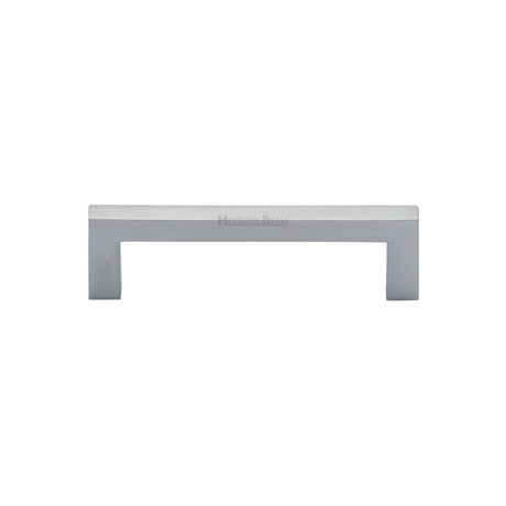 Heritage Brass Cabinet Hardware Satin Chrome / Cabinet Pull Handles / 96mm c/c Heritage Brass - Cabinet Pull Square Metro Design 96mm CTC Satin Chrome Finish