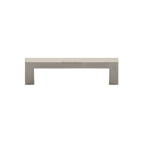 Heritage Brass Cabinet Hardware Satin Nickel / Cabinet Pull Handles / 96mm c/c Heritage Brass - Cabinet Pull Square Metro Design 96mm CTC Satin Nickel Finish