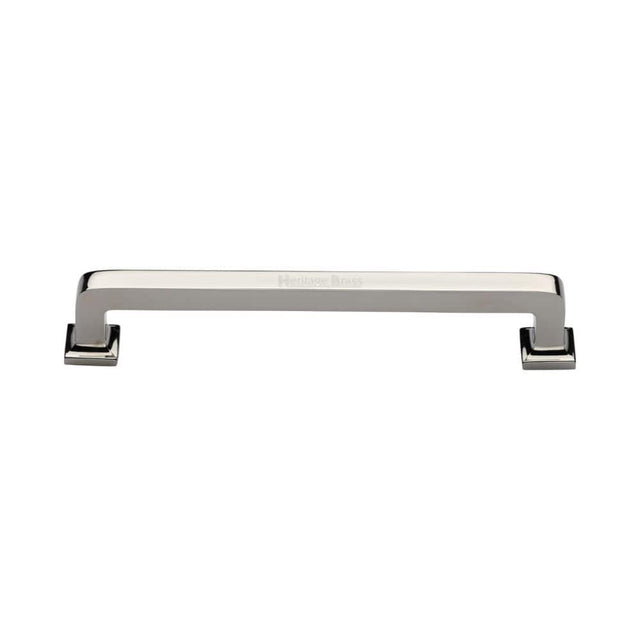 Heritage Brass Cabinet Hardware Polished Nickel / Cabinet Pull Handles / 152mm c/c Heritage Brass - Cabinet Pull Square Vintage Design 152mm CTC Polished Nickel Finish