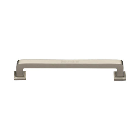 Heritage Brass Cabinet Hardware Satin Nickel / Cabinet Pull Handles / 152mm c/c Heritage Brass - Cabinet Pull Square Vintage Design 152mm CTC Satin Nickel Finish